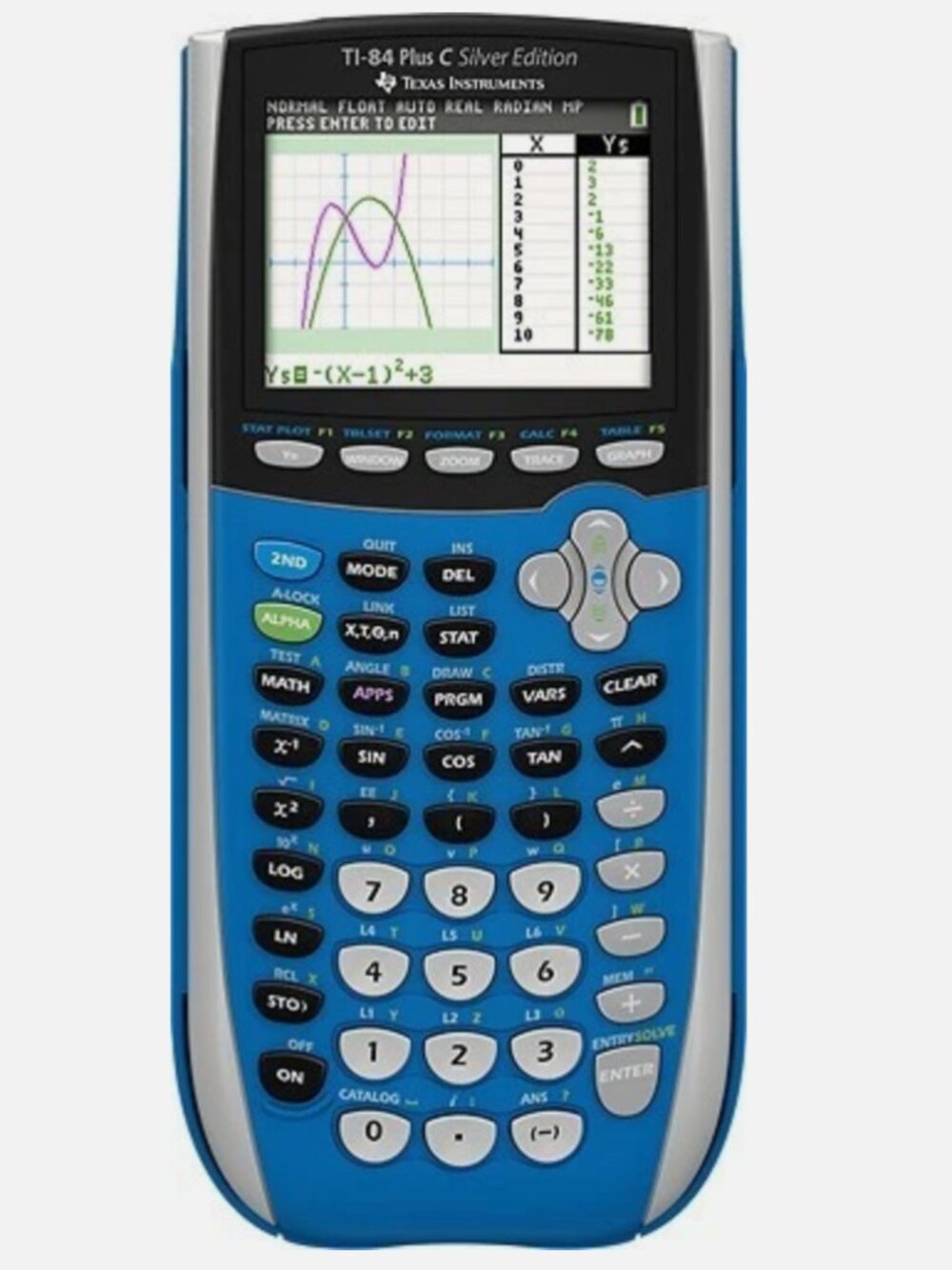 Texas Instruments TI-84 Plus C Silver Edition Graphing Calculator with Cover